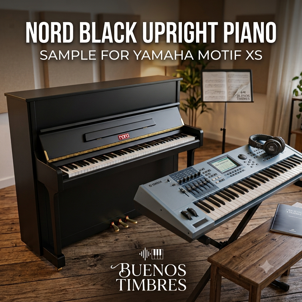 Individual tone Nord Black Upright Piano for Yamaha Motif-XS