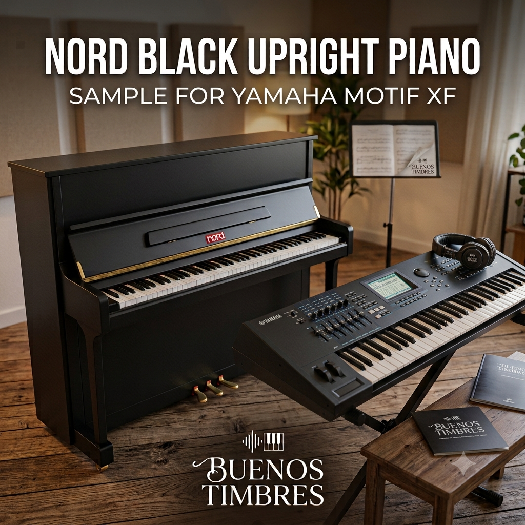 Individual tone Nord Black Upright Piano for Yamaha Motif-XF